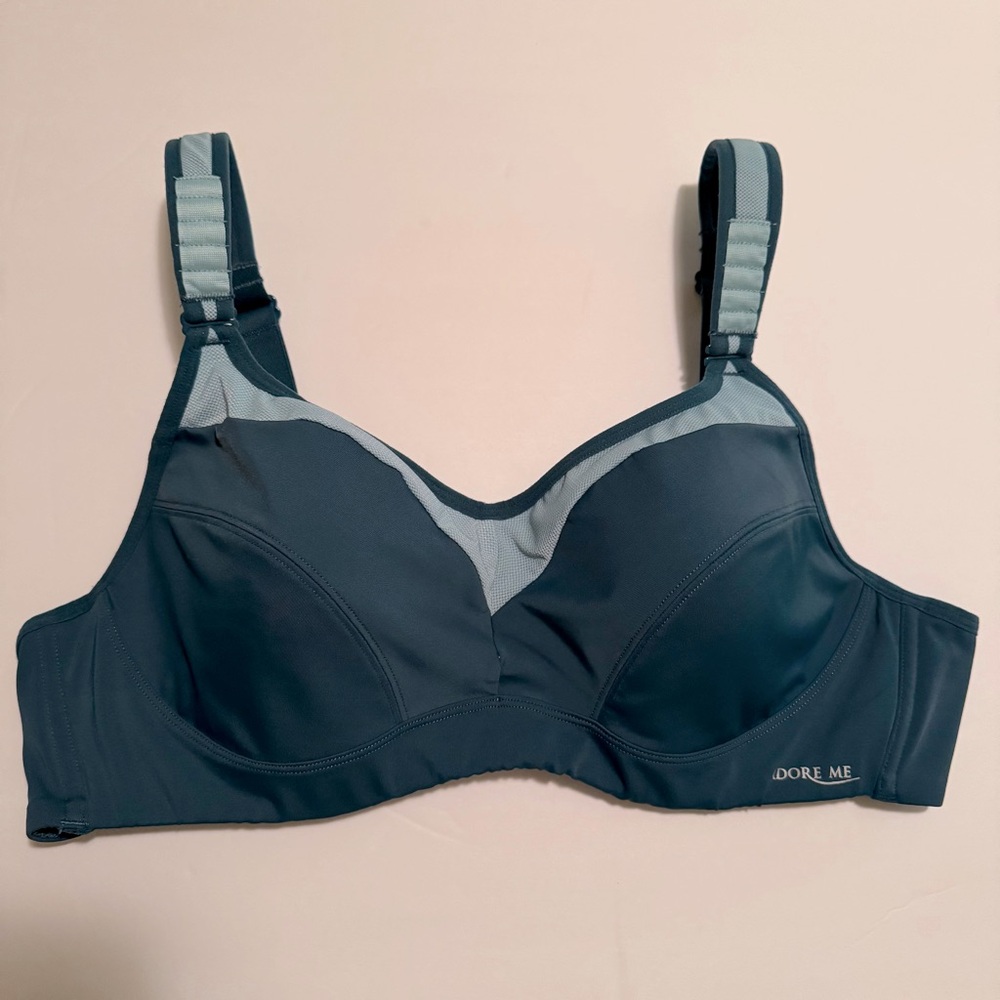 ADORE ME Teal Green Colorblock Convertible Sports Bra womens size 38C